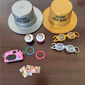 American Girl New Year's Celebration Set with Silver and Gold Accessories